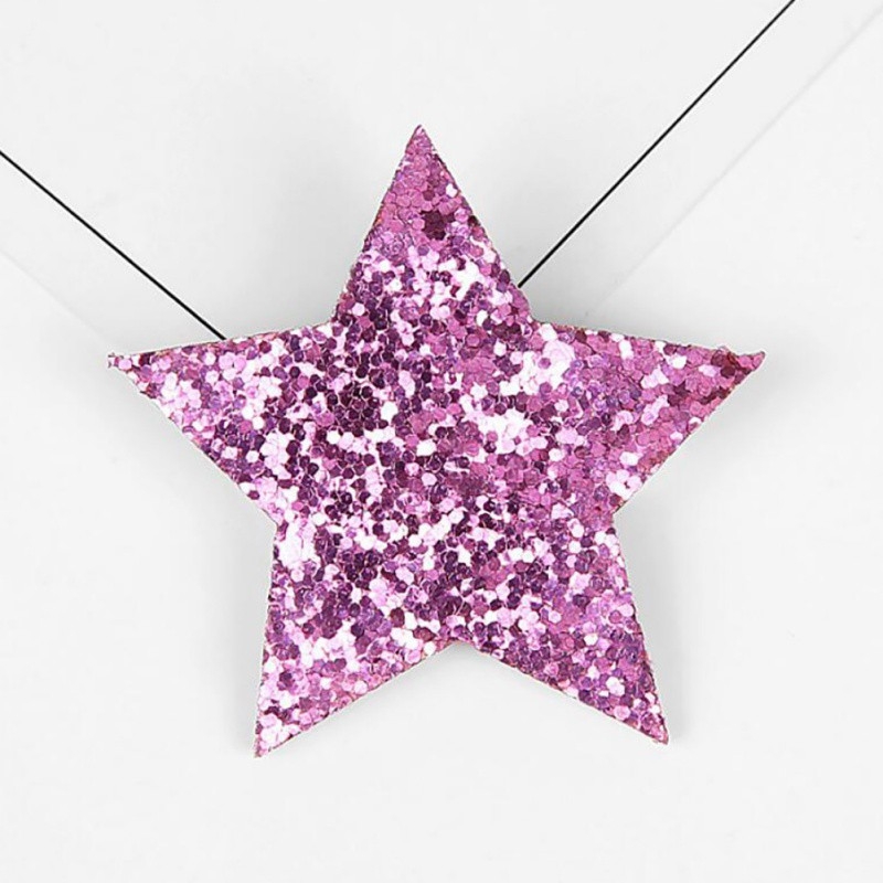B37 - Kẹp tóc ngôi sao đính sequin lấp lánh cho bé