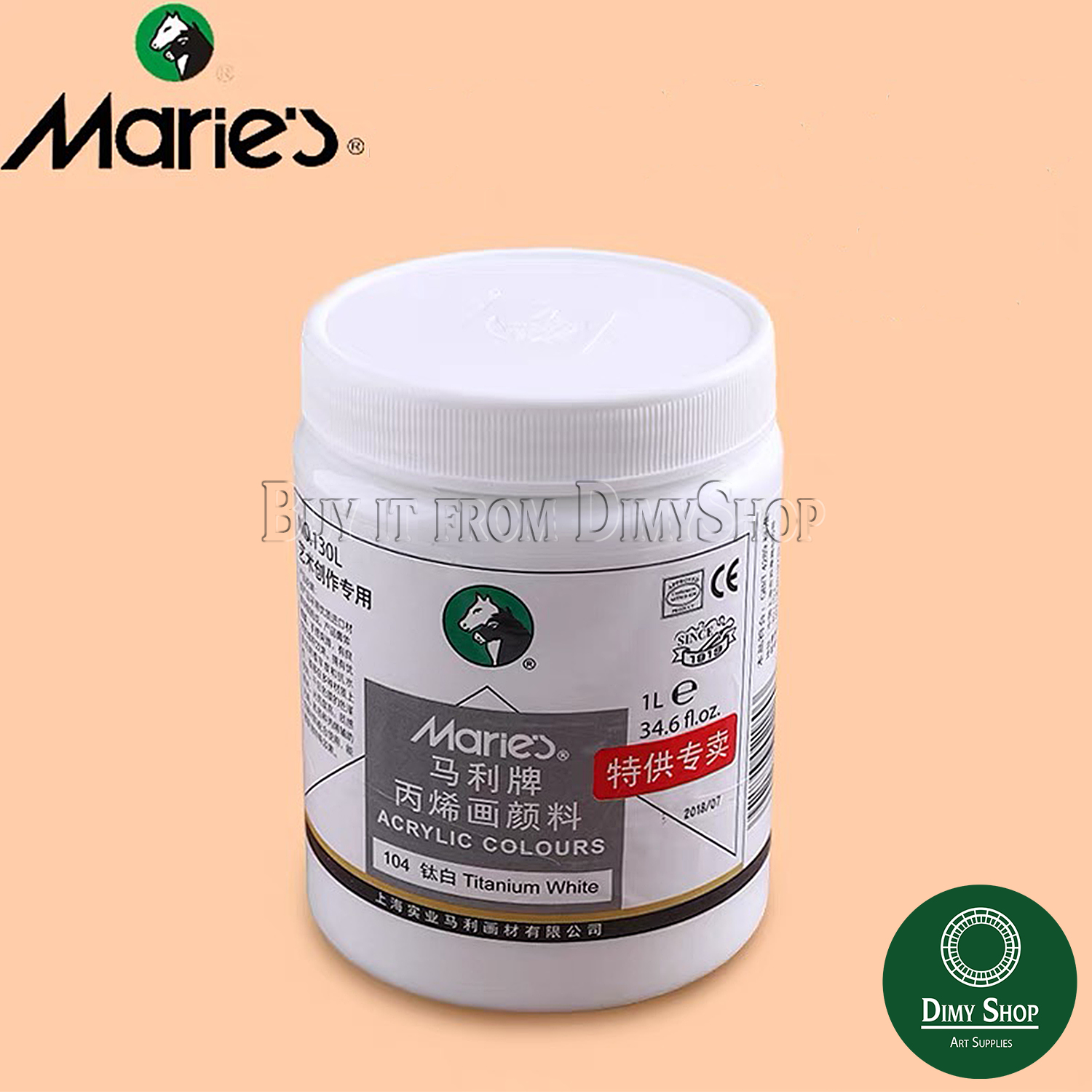 Màu Acrylic 3D MARIE's 1000ml (Hũ lớn 1Lit)