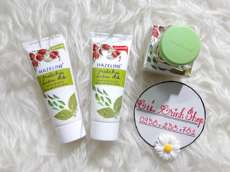 (Mẫu Thử) Bộ 3 chăm sóc da Hazeline lựu đỏ-matcha (1 sữa rữa mặt 15g+ 1 kem nén lưu 3g+ 1 sữa dưỡng thể15g)