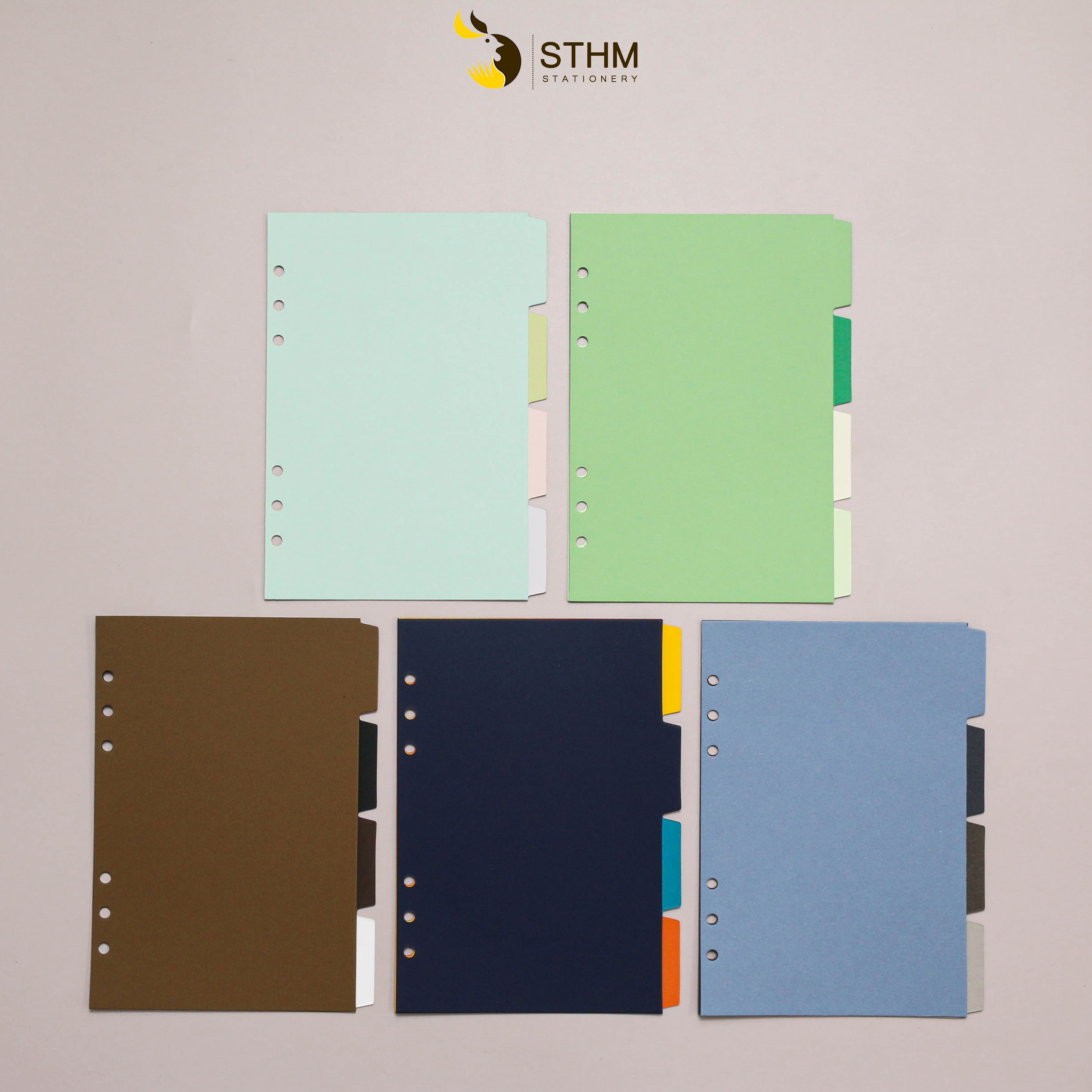Tab phân trang cho sổ còng A5 - 6 lỗ - STHM stationery