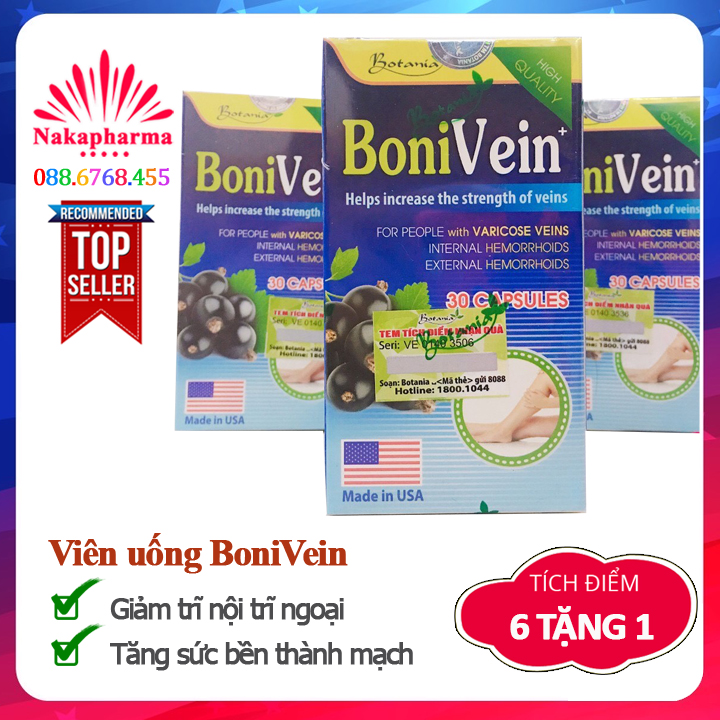 BoniVein - Giảm suy giãn tĩnh mạch, trĩ nội trĩ ngoại - Boni Vein