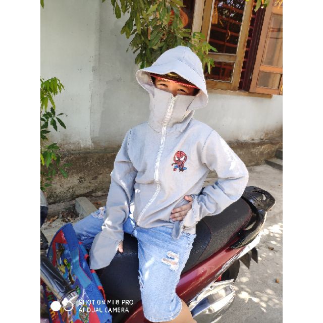 áo chống nắng NGƯỜI NHỆN CHO BÉ  chất mát siêu cute cho bé