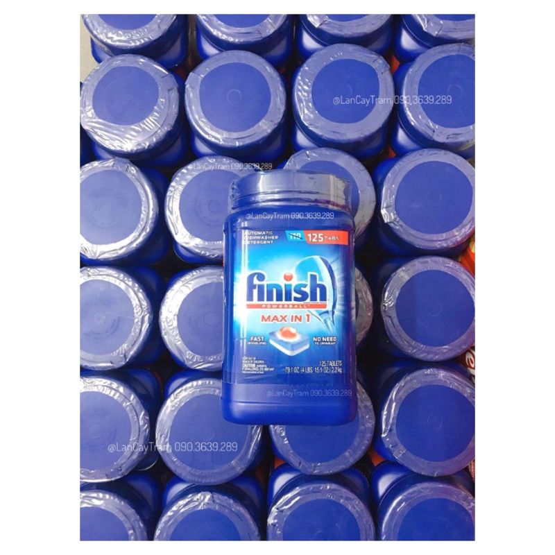 Viên rửa chén bát Finish Max In 1 - Hộp 125 Viên