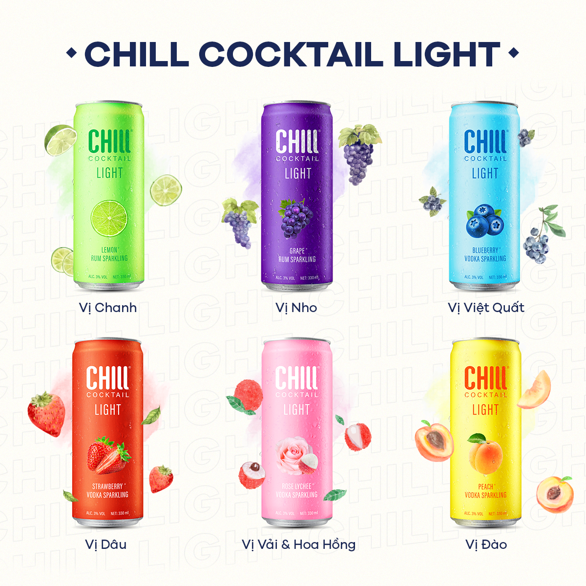 Thùng 6 lon Chill Cocktail 330ml/lon
