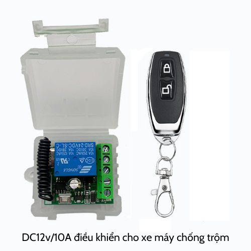 Mạch điều khiển từ xa 12v 1 kênh rf 433mhz điều khiển từ xa dc 12v 10a điều khiển từ xa cho xe máy-