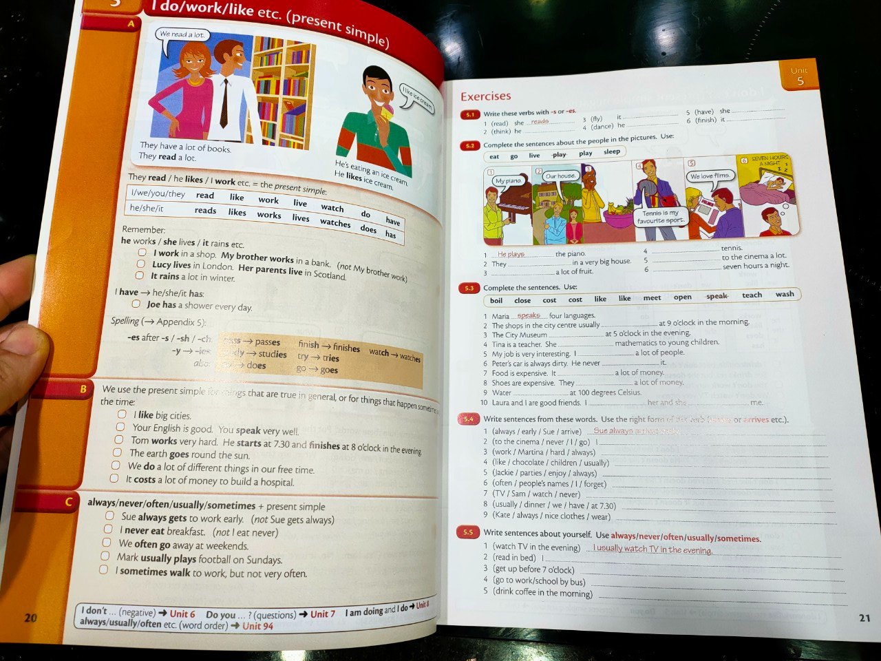 Bộ nhập english grammar in use 3q in màu (kèm link audio và answer key)