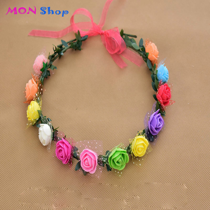 Vòng hoa đội đầu chụp hình kỷ yếu vòng hoa cô dâu vòng hoa chụp ảnh