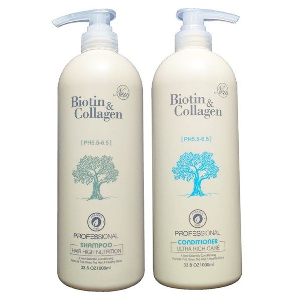 Bộ đôi dầu gội & dầu xả Biotin Collagen 1000ml