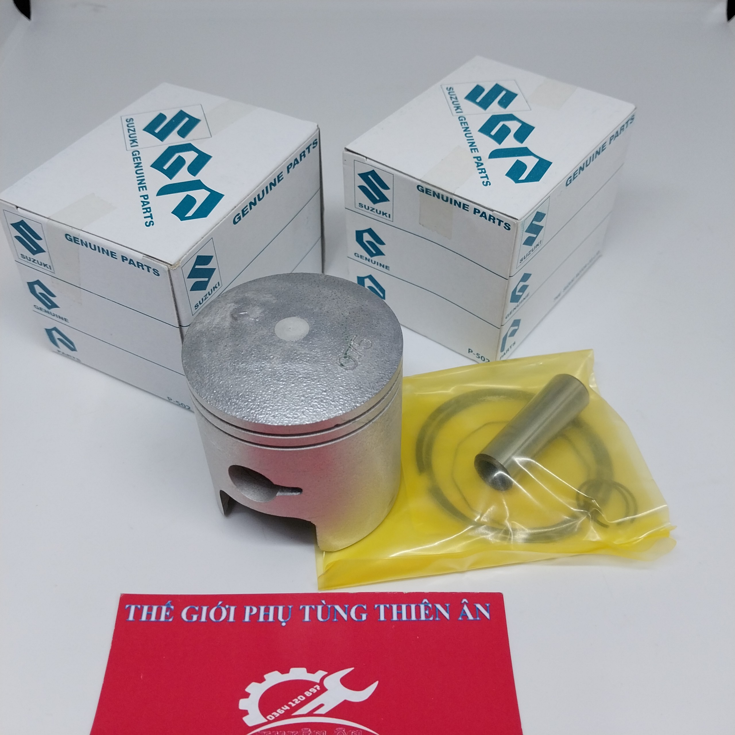 Bộ piston bạc sport, xipo, satria 120, rgv zin nhập chính hãng suzuki thailand - pt thiên ân