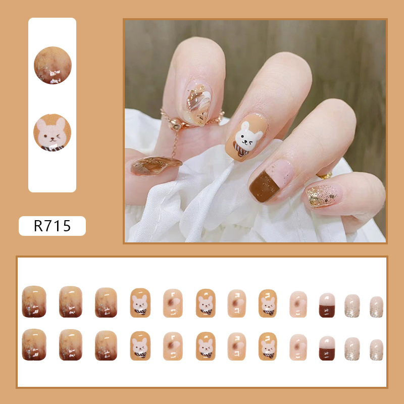 [Hàng Tặng - Không bán] Set 24 Móng giả ❤️ Tặng Chai Keo Dán Móng