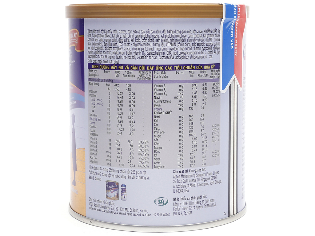 Sữa Bột Pediasure BA Lon 400g (1-10 tuổi) - HSD luôn mới