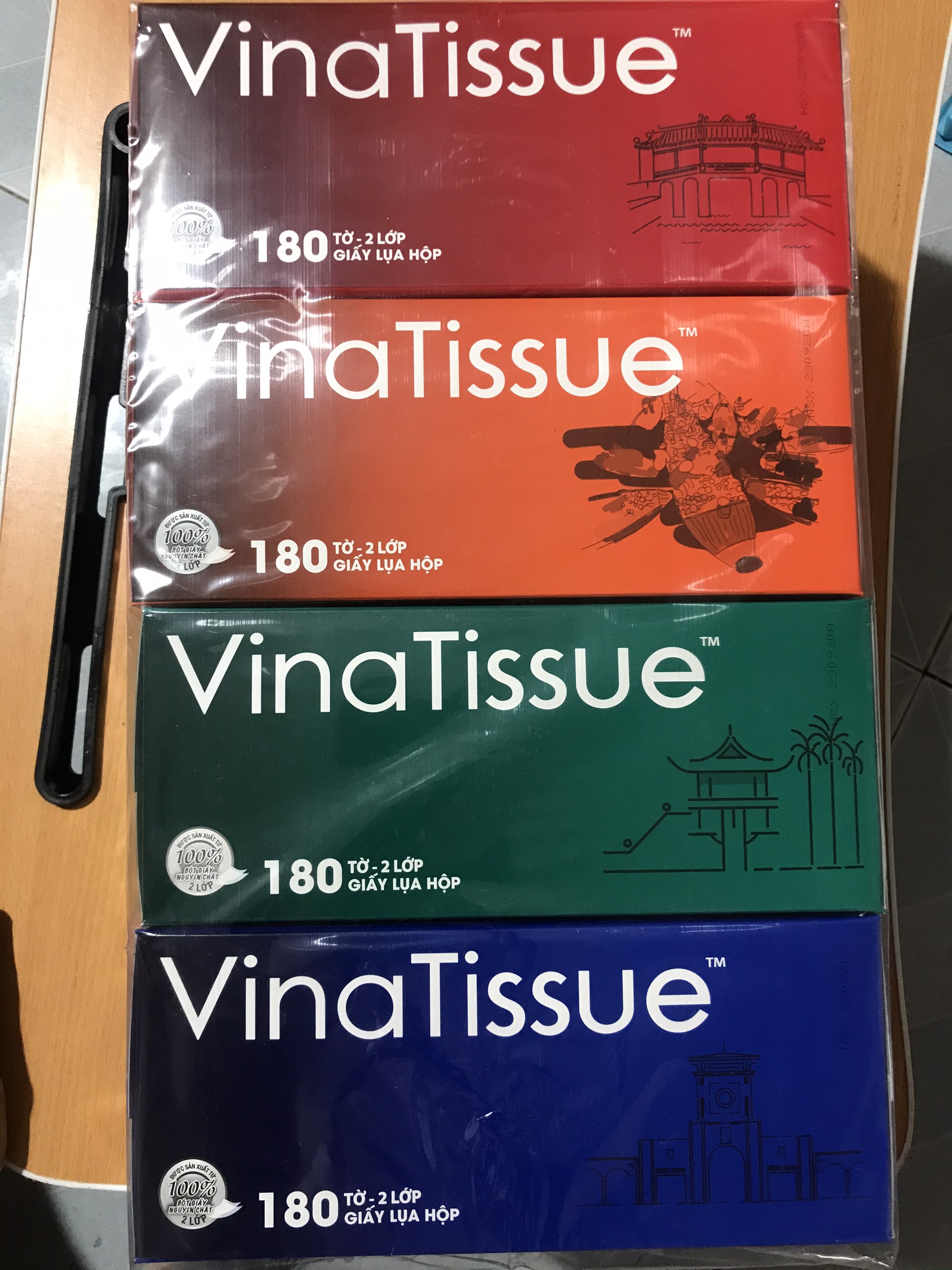 [HCM]Combo 4 hộp Khăn giấy Vinatissue 180 tờ