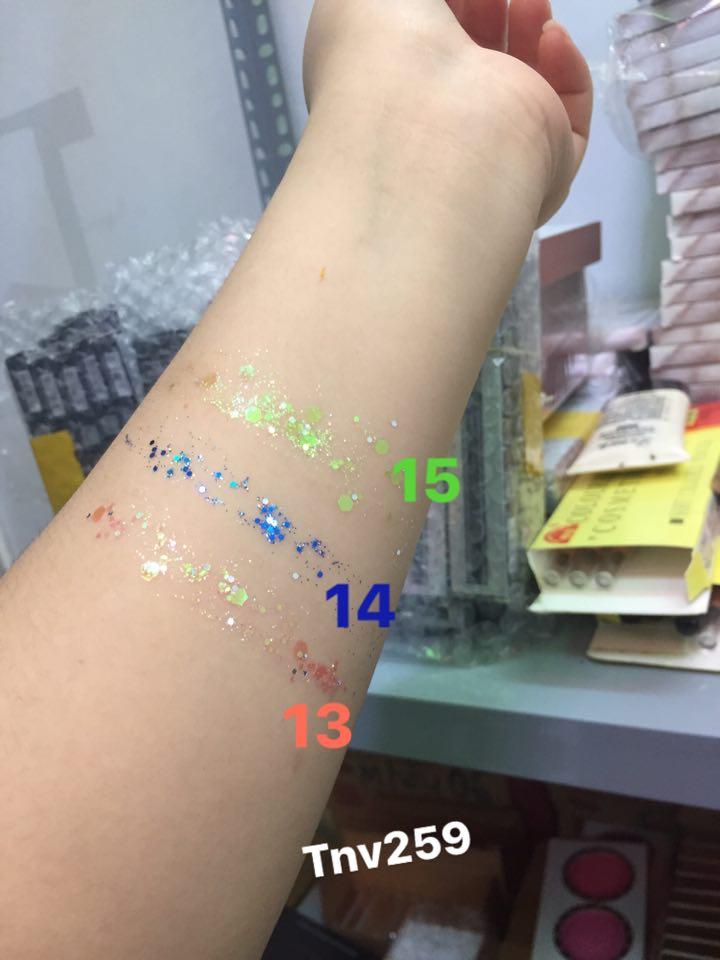 [ Tặng Cọ Mắt] Nhũ Mắt Hạt To Kira Kira [Sẵn Gel]