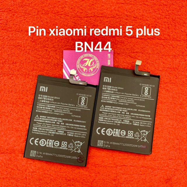 Pin xiaomi redmi 5 plus zin - kí hiệu trên pin bn44123123