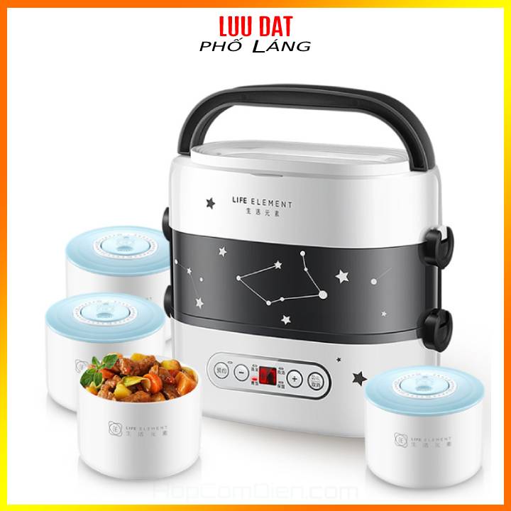 Hộp cơm điện 4 bát gốm sứ Life Element
