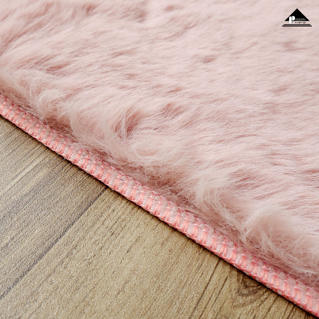 Thảm Lông Thỏ Sợi Lông Sát Mềm Mại Đế Canvas Thảm Trang Trí Cao Cấp