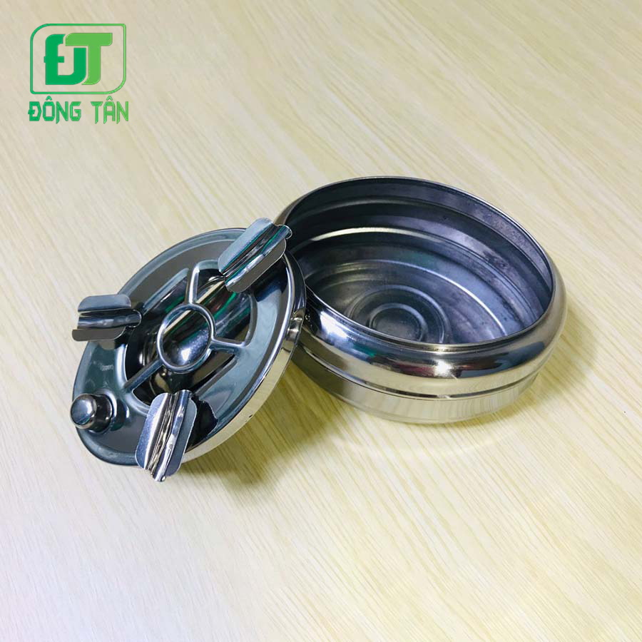 [HCM]Gạt Tàn Inox Cao Cấp Có Nút Đóng Mở