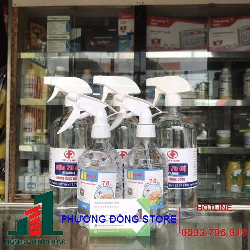 Cồn 70 độ chai 1 lít có vòi xịt