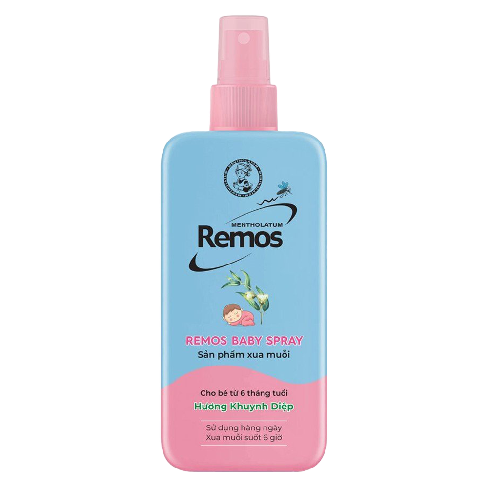 [HCM]Xịt Chống Muỗi Cho Bé Từ 6 tháng tuổi REMOS BABY SPRAY Hương Khuynh Diệp 70ml - Minpharmacy