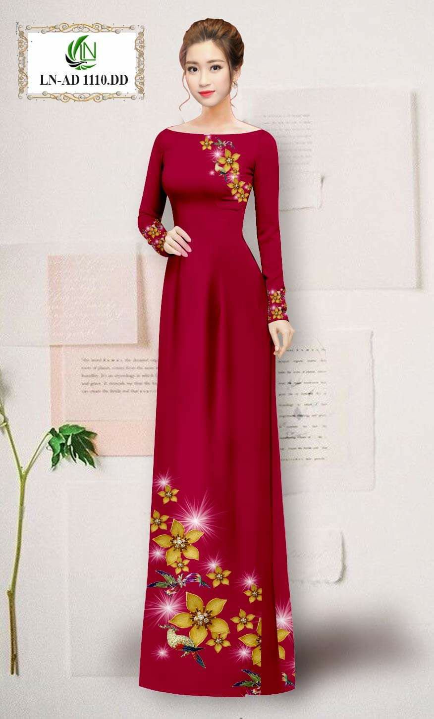 VẢI ÁO DÀI 3D BỘ /VẢI  CHƯA MAY