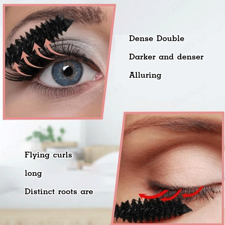 xiaopo Curling Mascara with ExtraFine Brush for Extended and Thickened Lashes