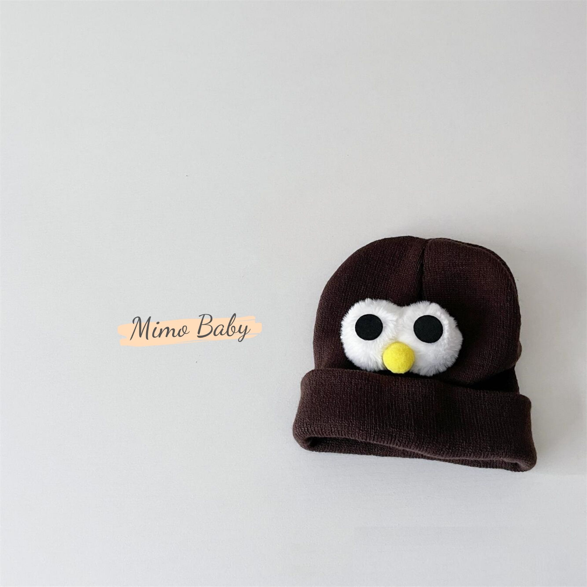 Mũ nón len mắt chim hoạt hình đáng yêu cho bé 1-12y Mimo baby ML34