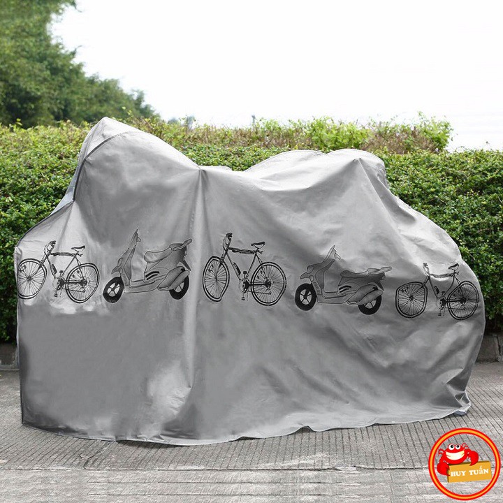 Bạt phủ trùm xe máy, xe đạp, Áo trùm xe chống nước chất lượng cao, Bạt phủ xe máy xe đạp, Áo bạt che nắng mưa cho xe  máy,  Bạt trùm xe máy chống thấm mước, Giá siêu rẻ- dùng tất cả dòng xe máy