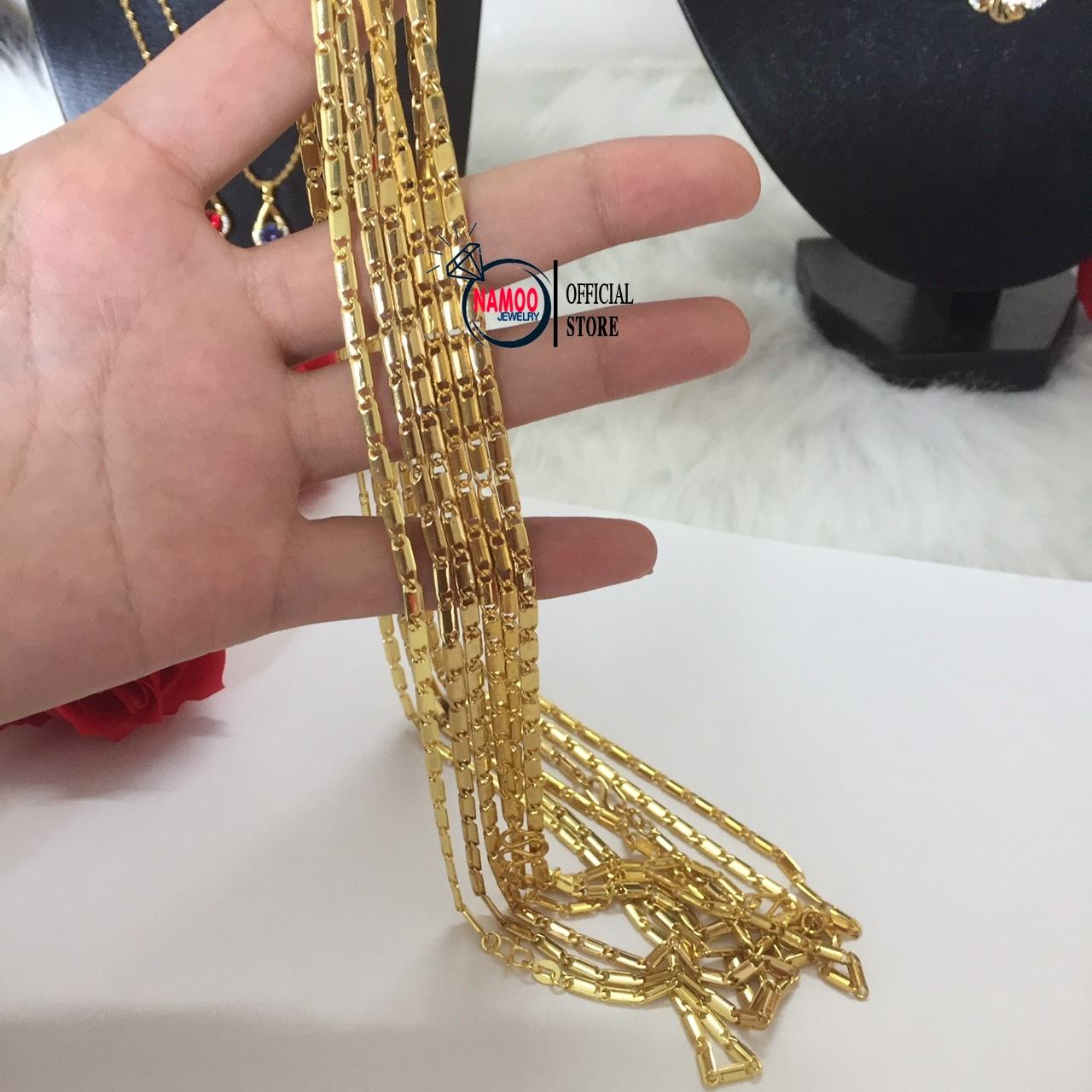 Dây chuyền Mạ Vàng Nam Nữ Độ Dài 45cm Đốt Trúc V003 Namoo jewelry