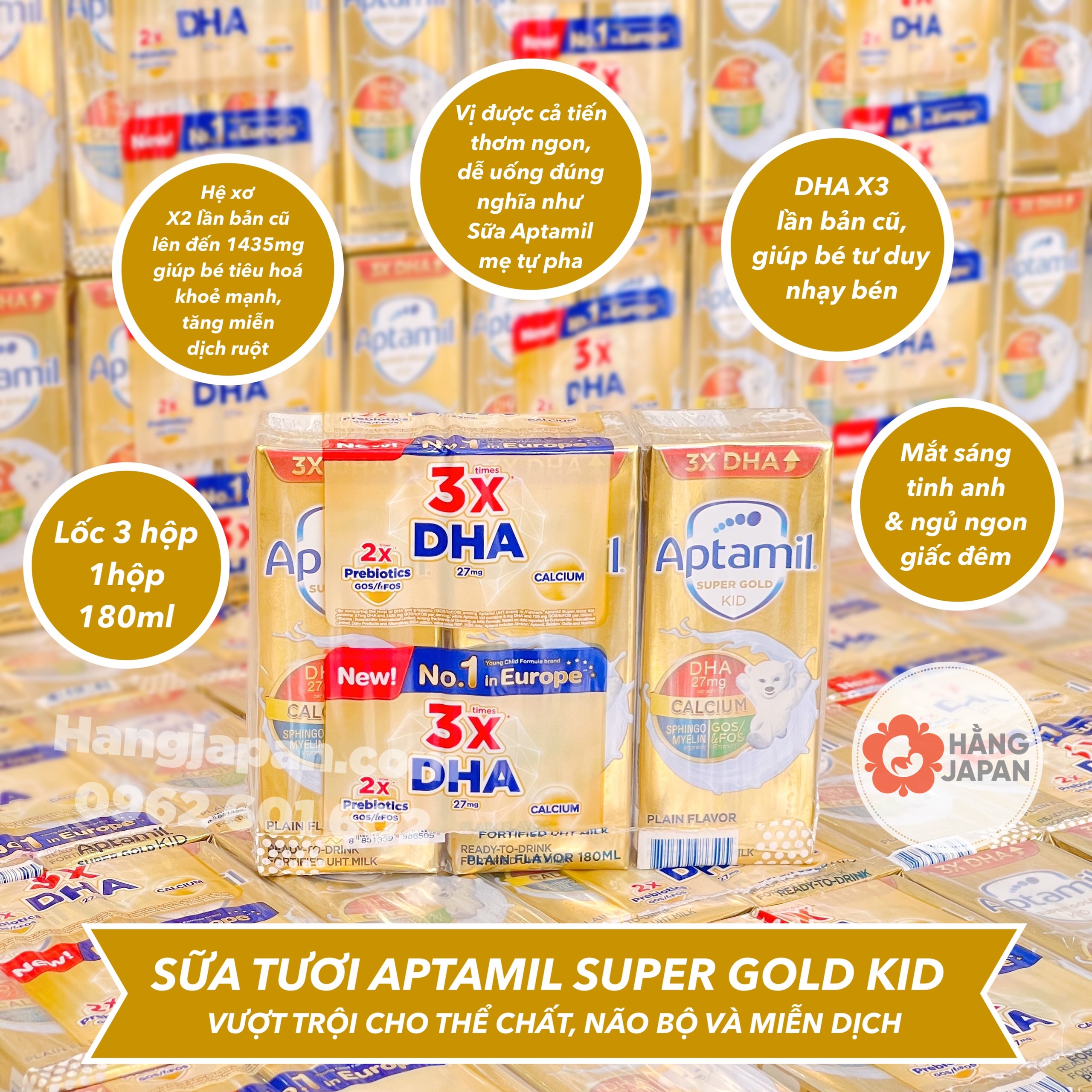 Sữa Công Thức Aptakid Pha Sẵn Hộp 180ml