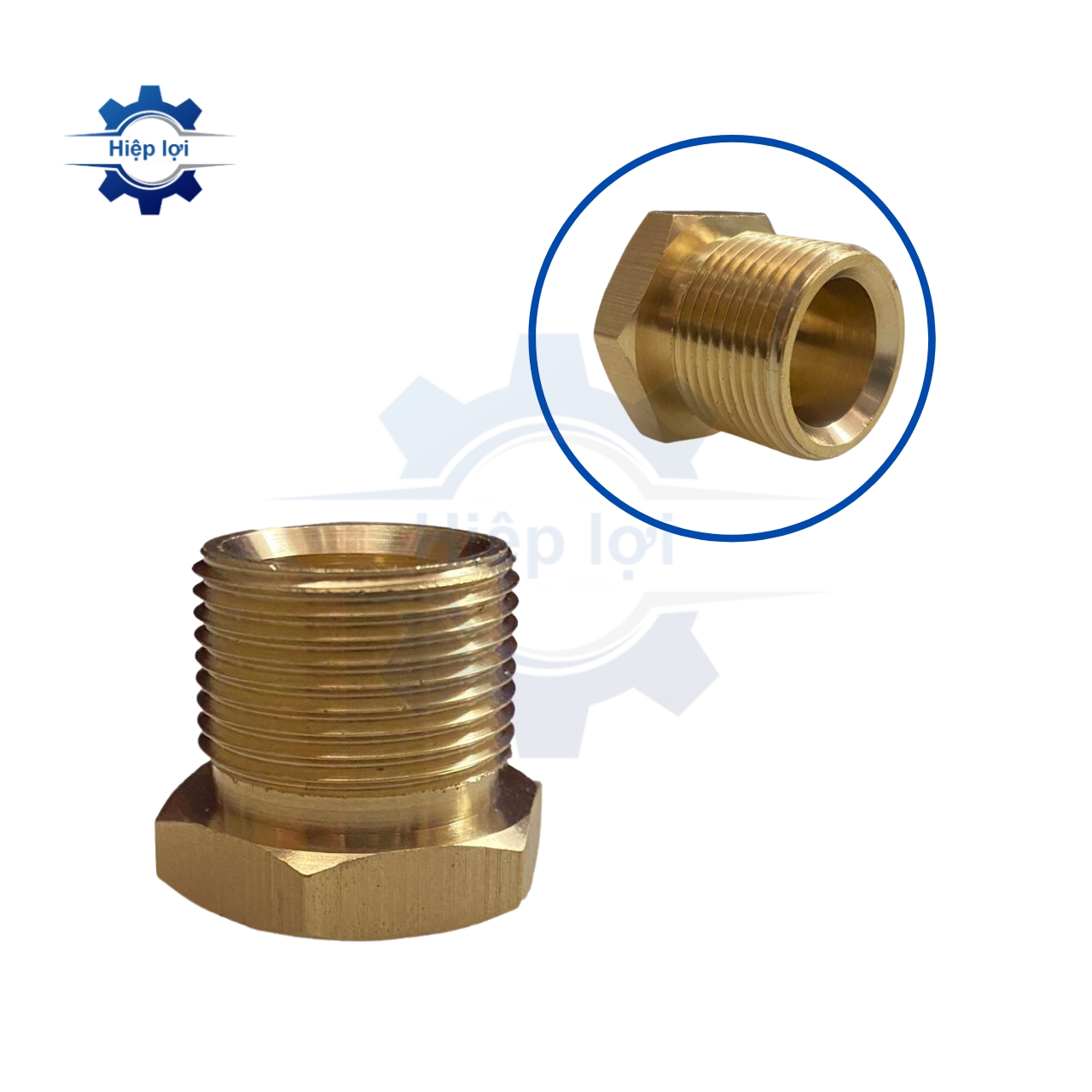 Nối ren đồng 22 cà rá thau – nối chắc chắn, chịu áp cao, dùng phổ biến cho hệ thống nước khí dầu