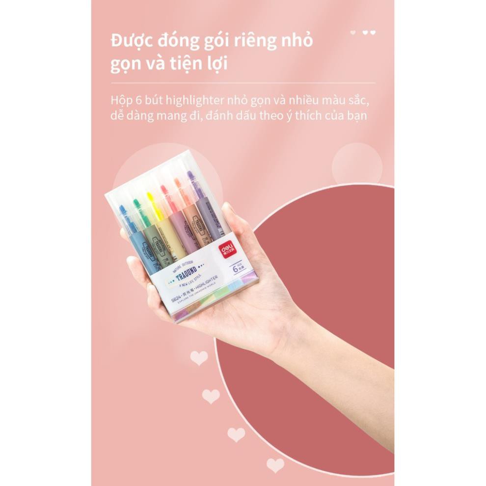 6 cây Bút dấu dòng Deli S624