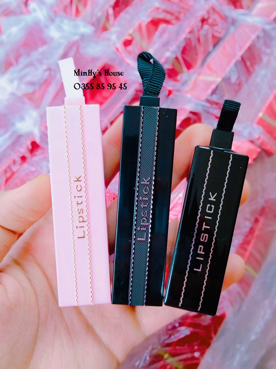 2 Vỏ son sáp vuông, bóng dây lipstick (nguyên liệu làm son handmade)