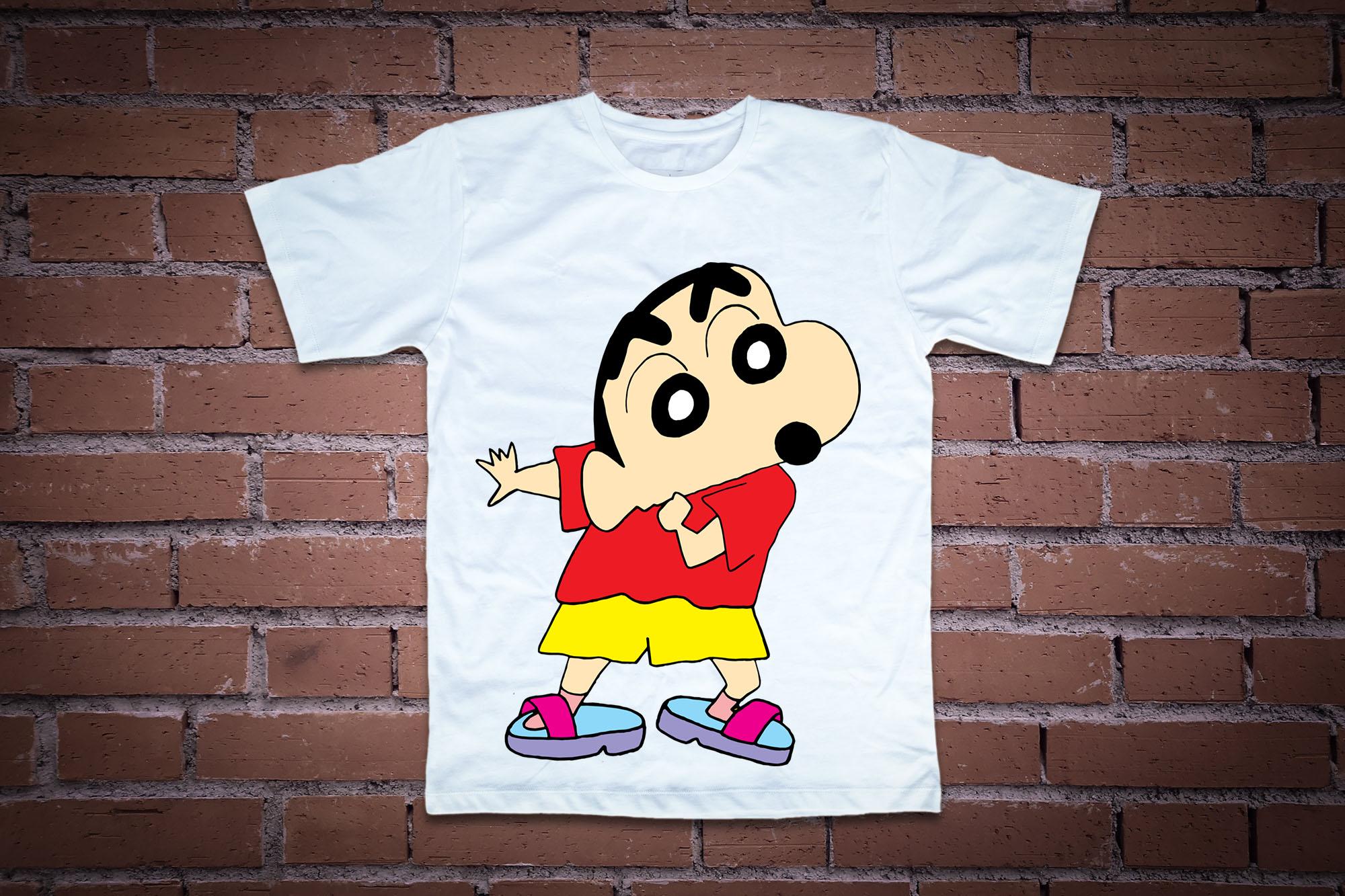 [HCM]Áo thun in hình shin cartoon nhí nhố