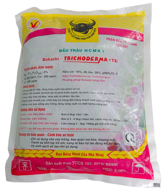 PHÂN ĐẦU TRÂU HCMK7 HỮU CƠ TRICHODERMA + TE - 1KG