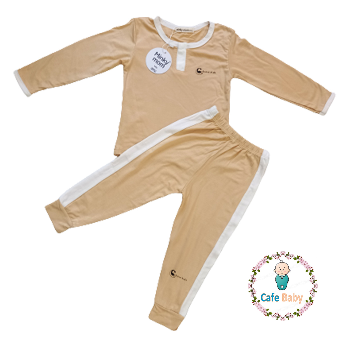Bộ Thun Lạnh Minky Mom Dài Viền Cho Bé