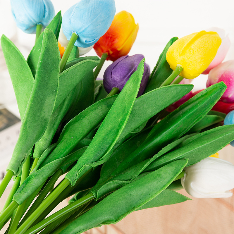 Hoa Tulip  VI019 ( cao 33 cm, hoa dài 5-6cm), hoa giả trang trí