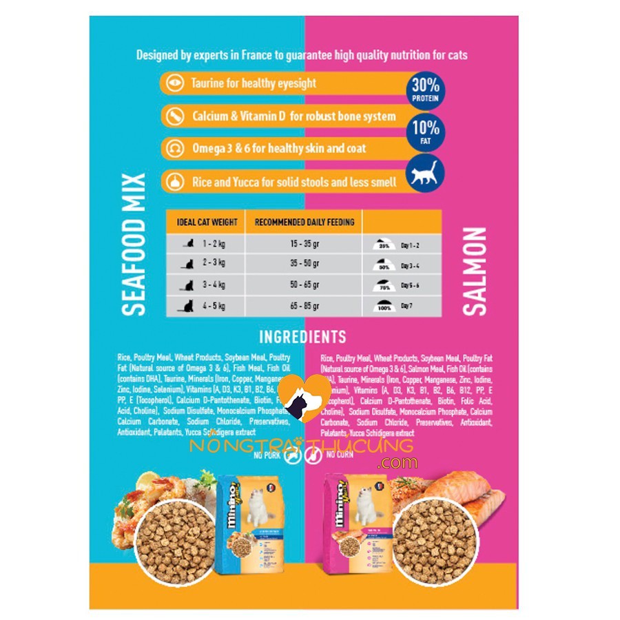 Thức Ăn Minino Yum cá hồi 350g