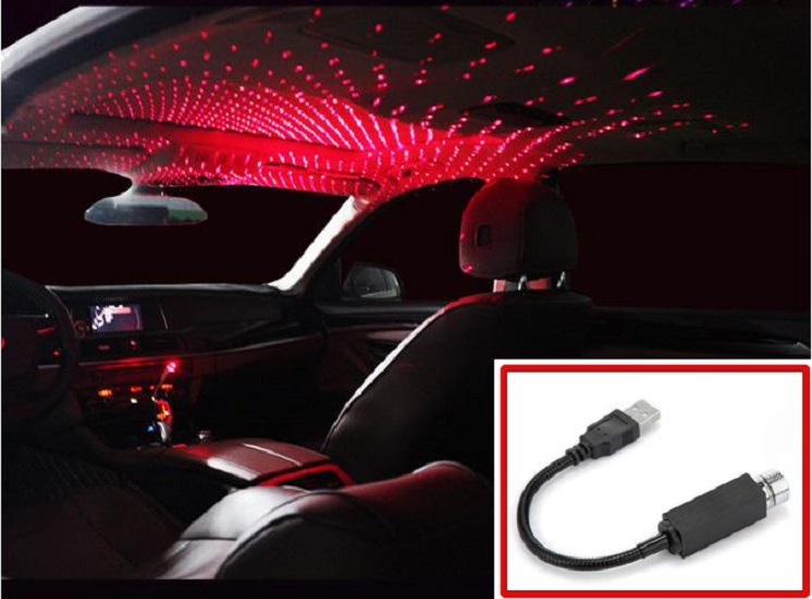 Đèn chiếu sao trần ô tô ,phòng ngủ chân cắm cổng USB