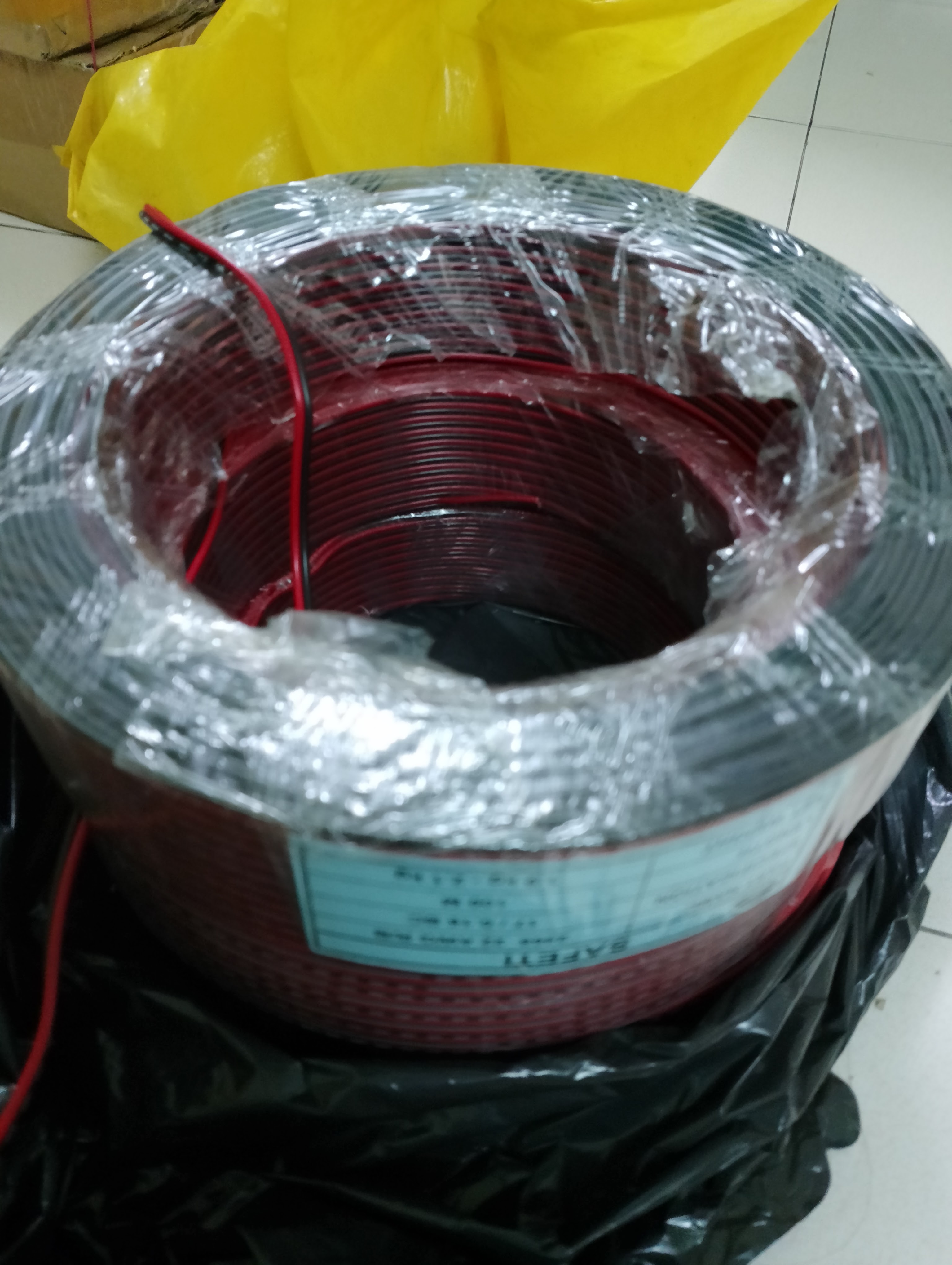 Dây điện đôi đỏ đen cuộn 100m 22awg