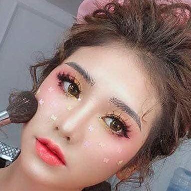 Contact Lens Brown Color + Case