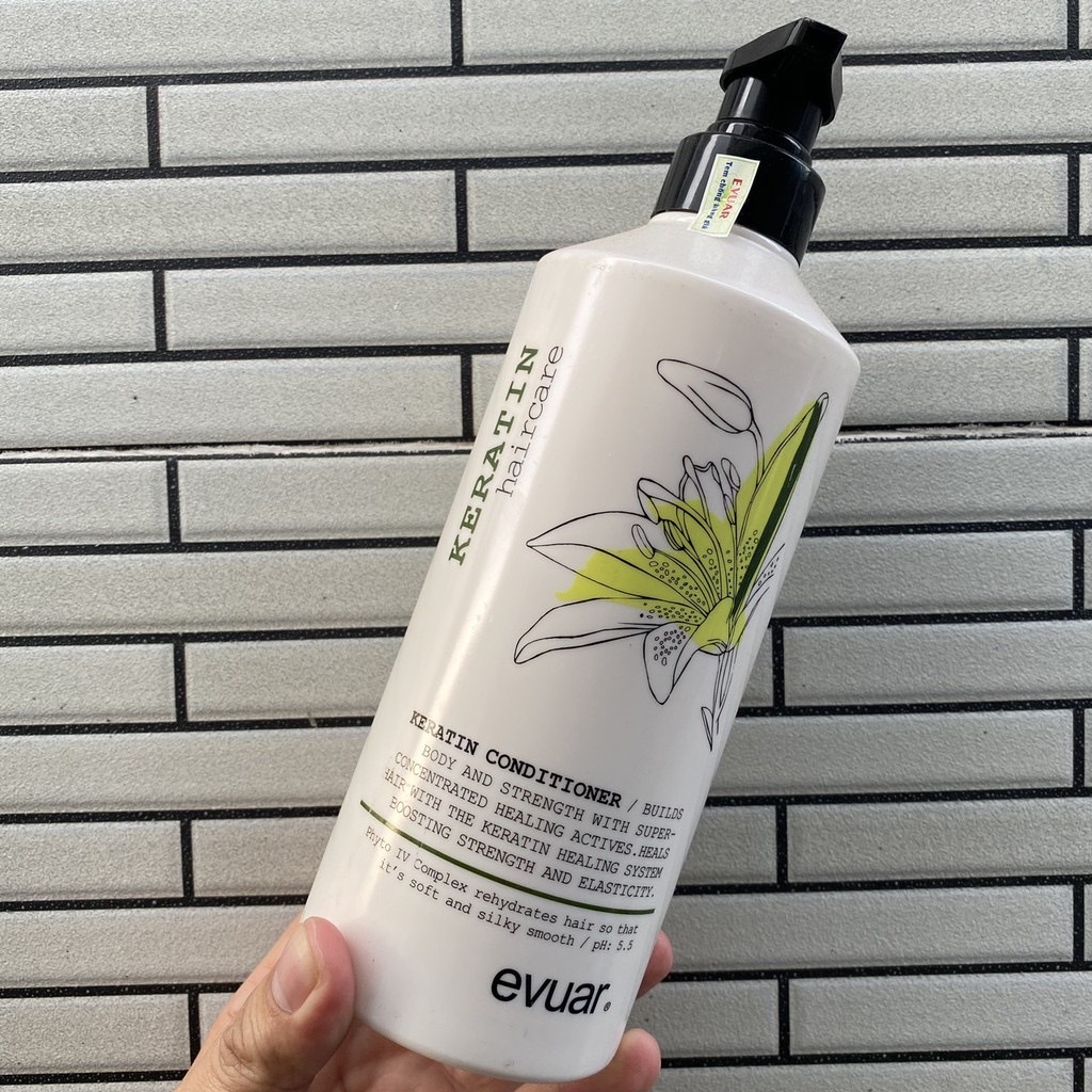 [HCM]Dầu gội xả cao cấp cực mềm mượt tóc Keratin Evuar 758mlx2