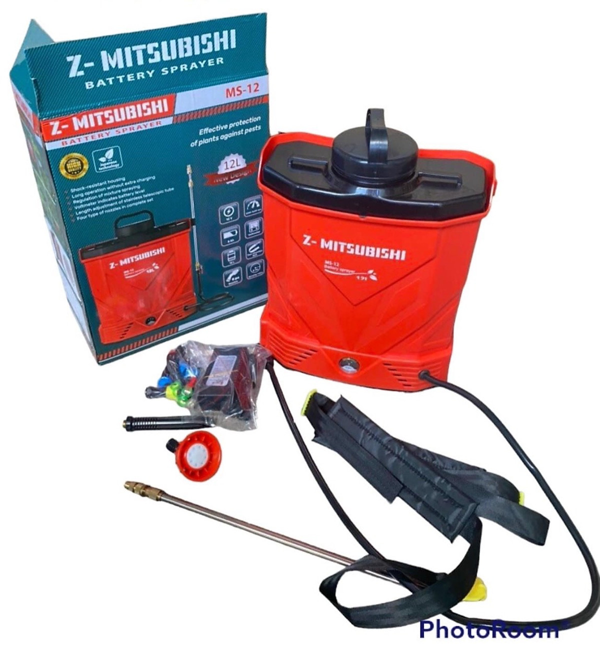BÌNH XỊT ĐIỆN Z-MITSUBISHI 12L (BÌNH MỚI SIÊU ĐẸP MÀU ĐỎ - Bình xịt điện 12L)
