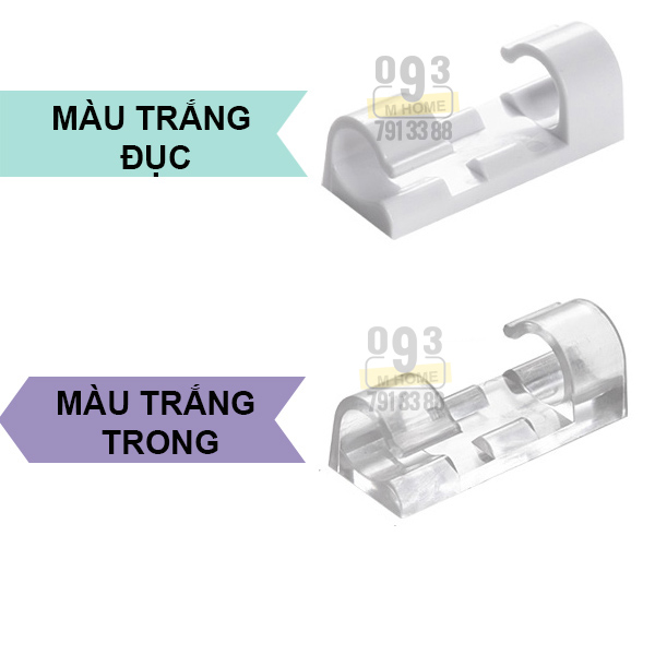 Combo 10 Kẹp Giữ Dây Điện Gọn GàngMóc Dán Cố Định Dây Điện Loại Lớn