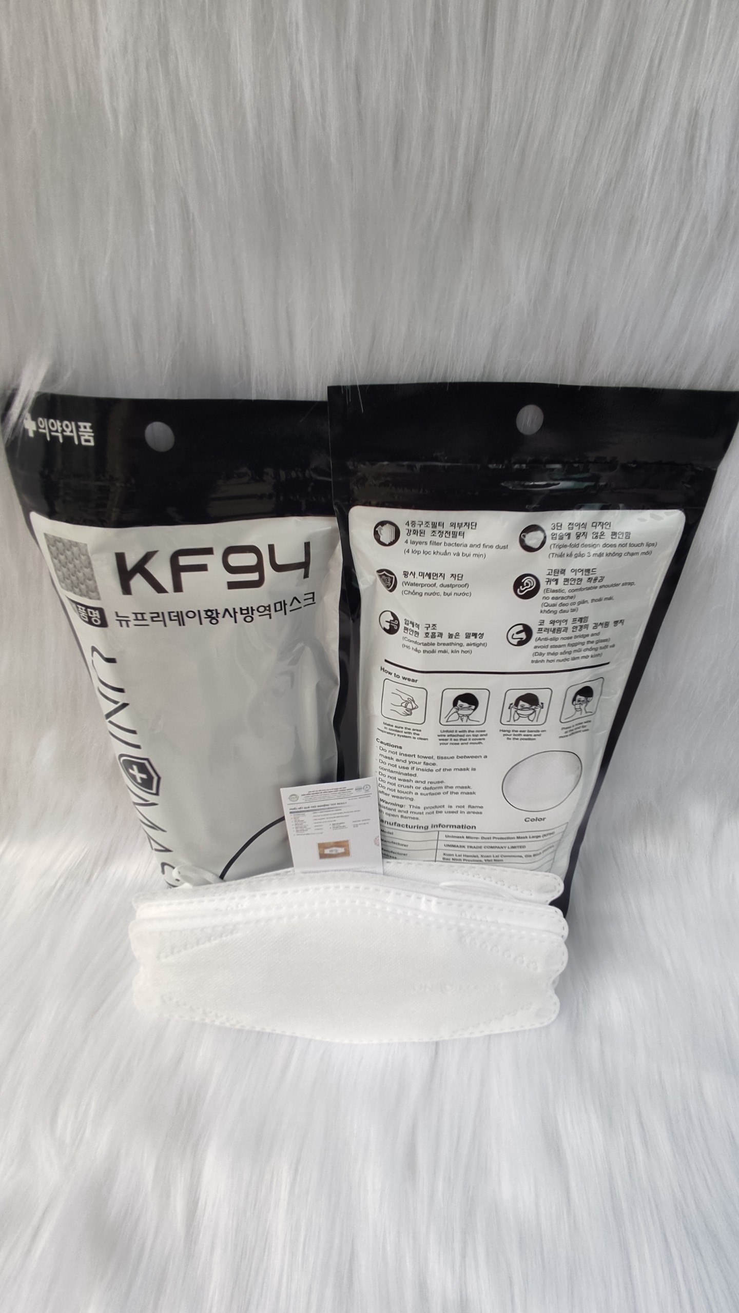 Khẩu trang KF94 Unimask 4 lớp