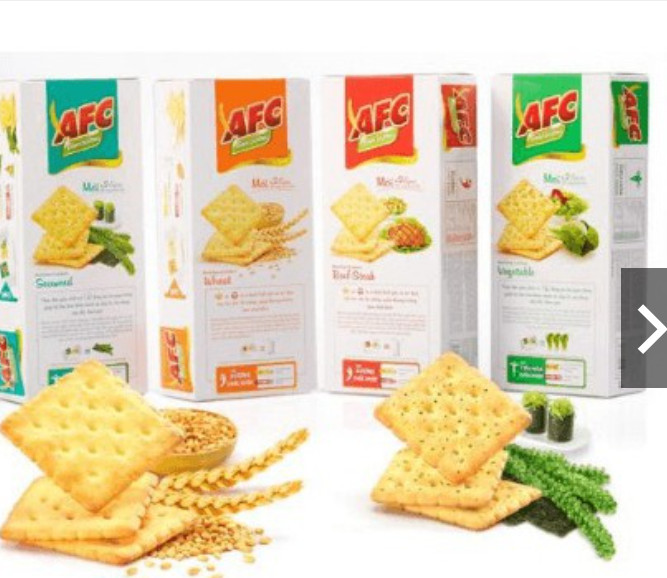 bánh AFC vị rau/ lúa mì hộp 172G