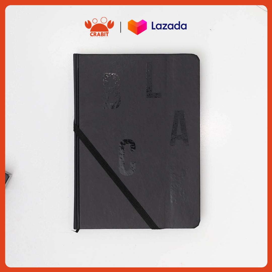 Sổ tay ghi chép ruột Dot grid 130gsm Crabit - Black Đen