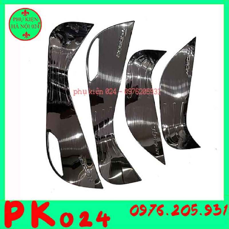 Bộ ốp tapli cửa xe ô tô Tucson 2016-2020 vân titan, chống trầy xước, trang trí ô tô, có băng keo dính chắc chắn