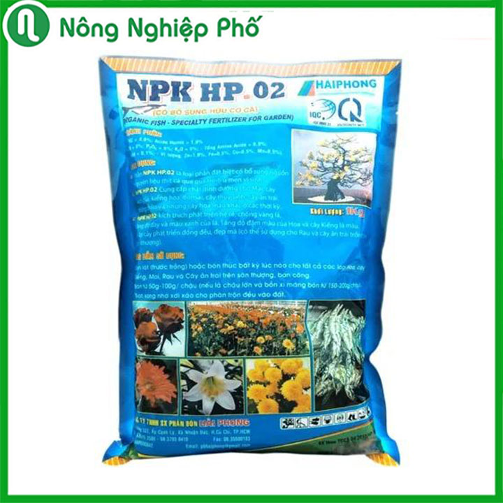 Phân hữu cơ đạm cá NPK HP 02 - Túi 1kg - Nông Nghiệp Phố
