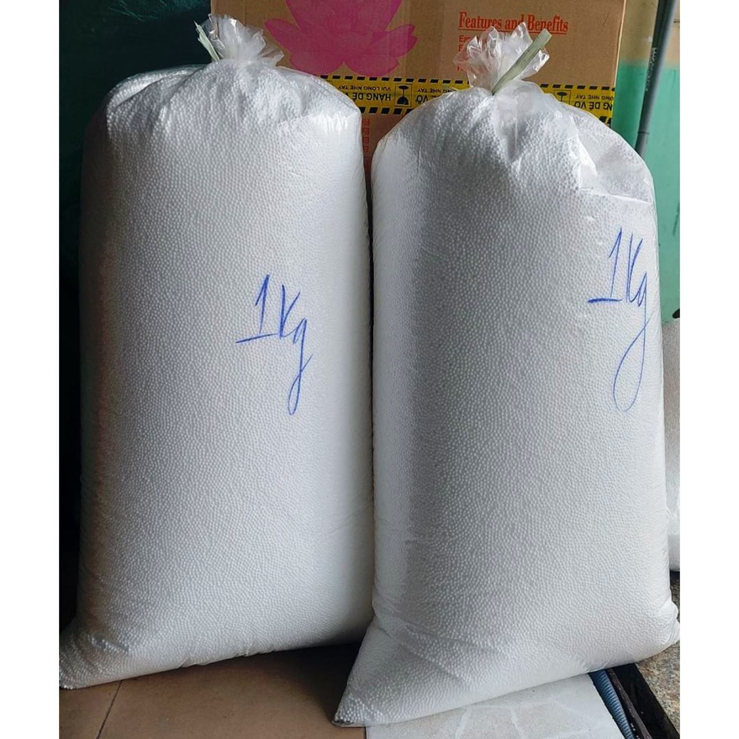 Hạt xốp trắng hạt xốp ghế lười - 1 kg quà tặng trang trí