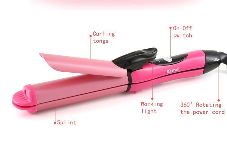 [HCM]Máy Uốn Duỗi Tóc 2 in 1 Kemei Km-1055 - Rainstore